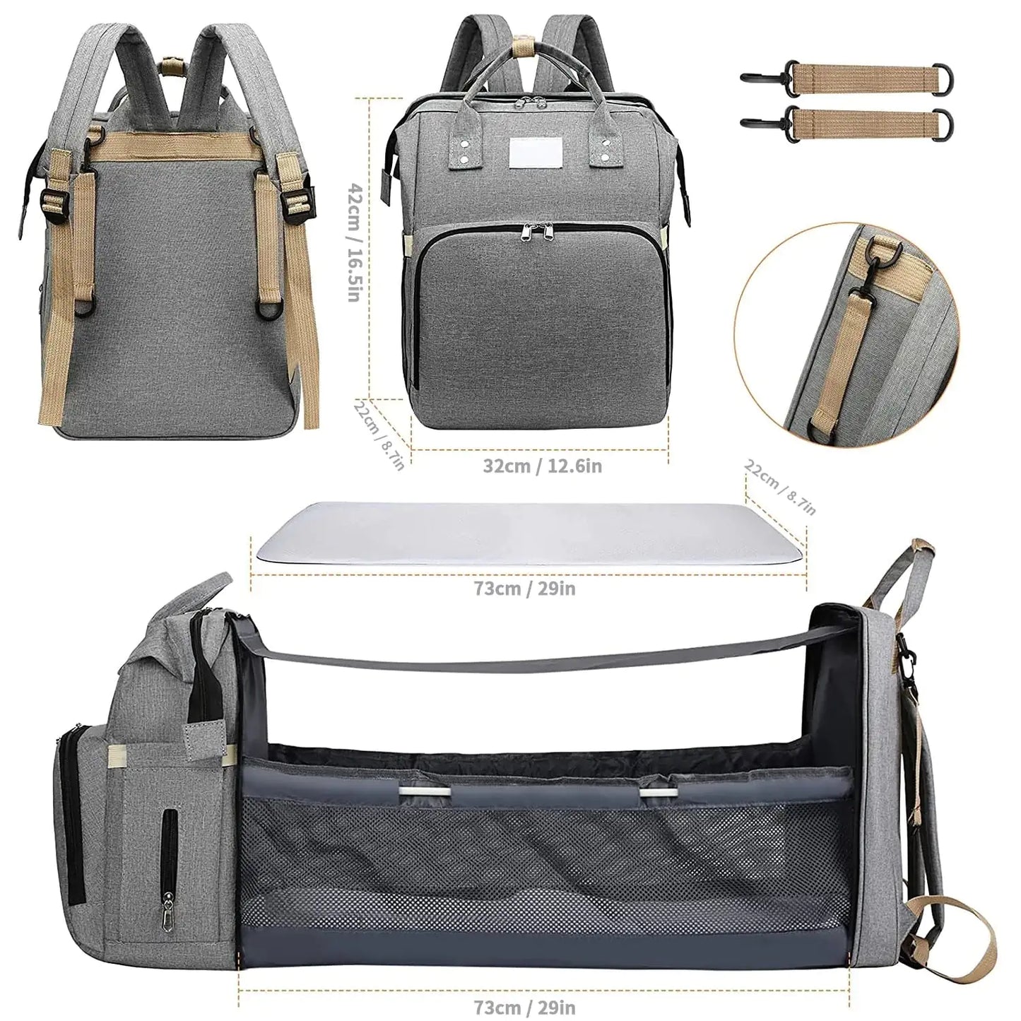 Diaper Bag With Changing Station - WildRoot Explorers