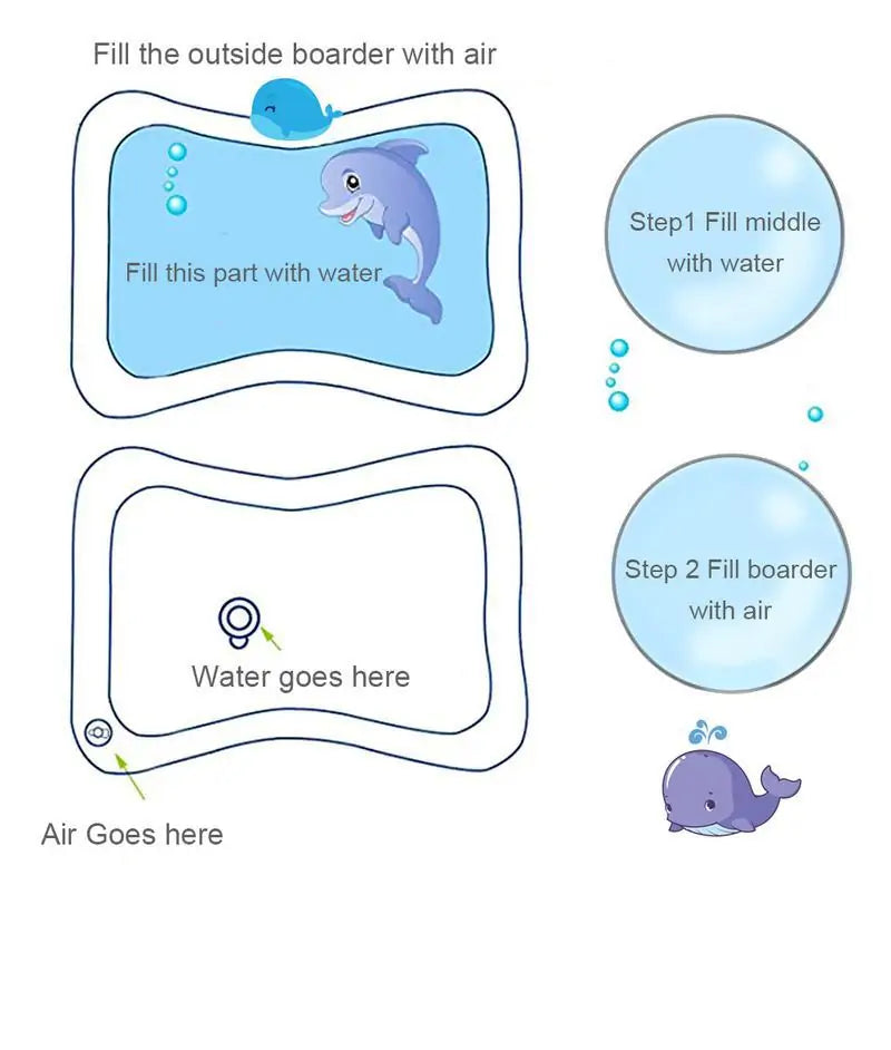 Tummy Time Inflatable Water Mat - WildRoot Explorers