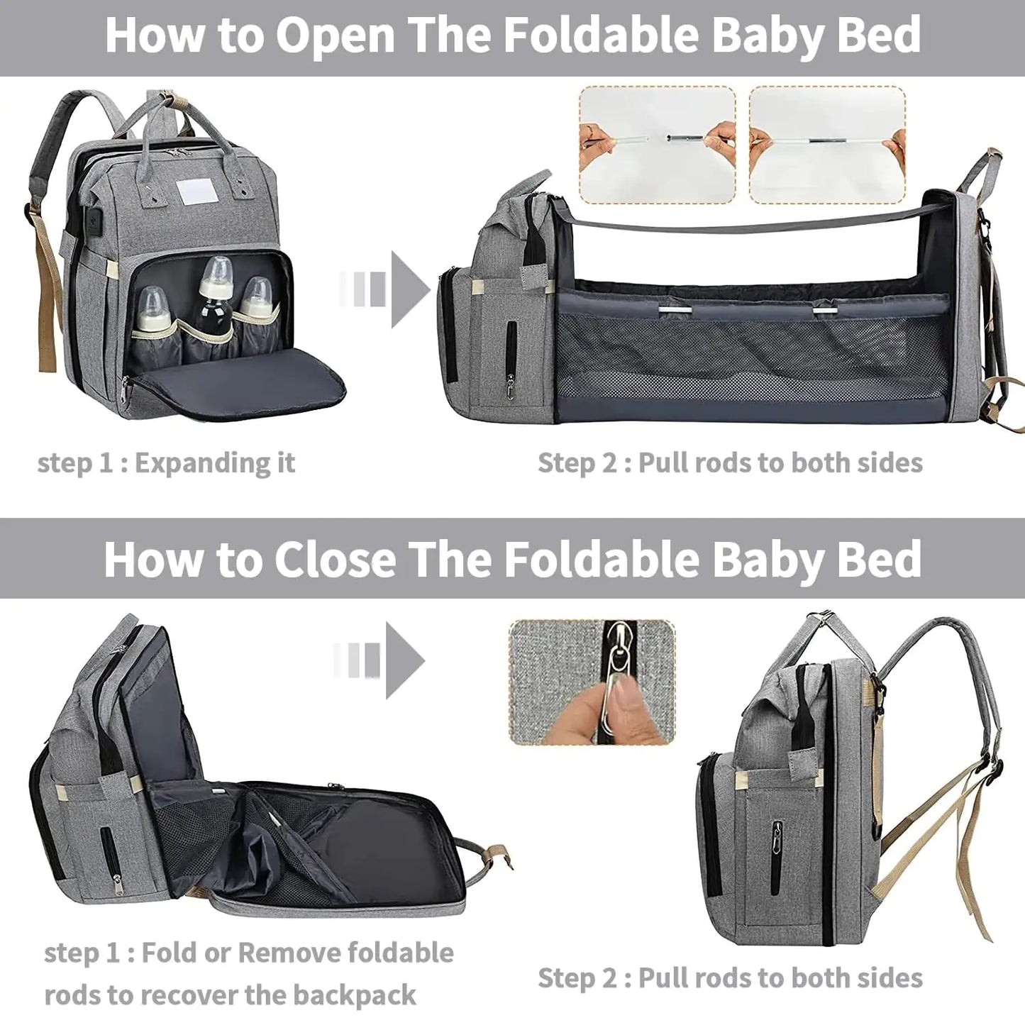 Diaper Bag With Changing Station - WildRoot Explorers