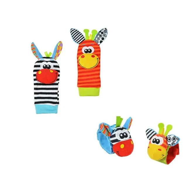 Engaging Plush Socks With Wrist Rattle - WildRoot Explorers